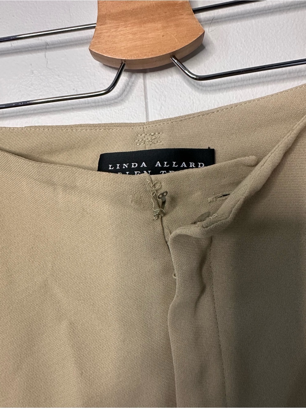 Linda Allard Ellen Tracy Beige Tailored Office Dress Pants Size 8 - Picture 3 of 6